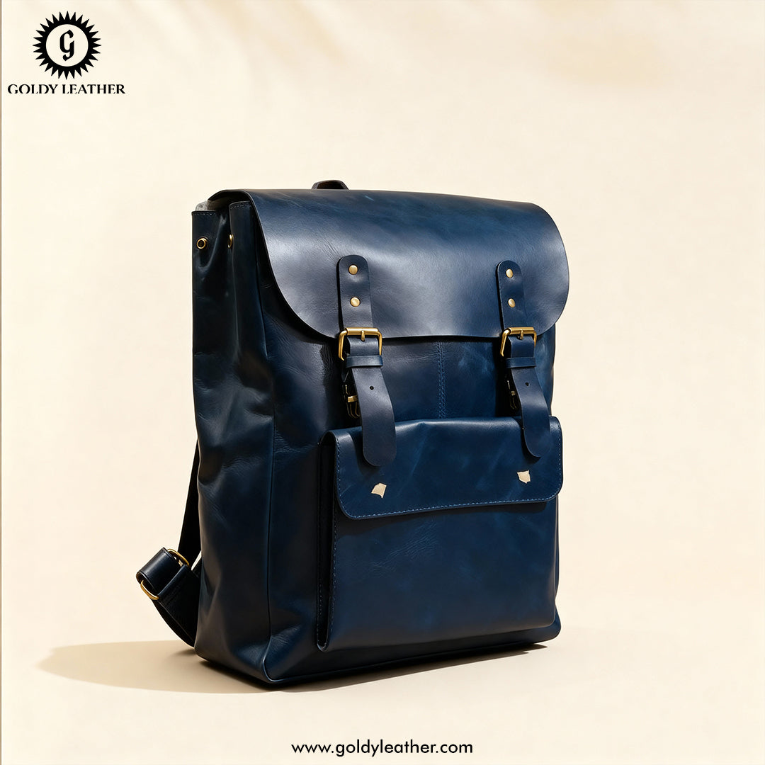 Original Blue Backpack Front big pocket