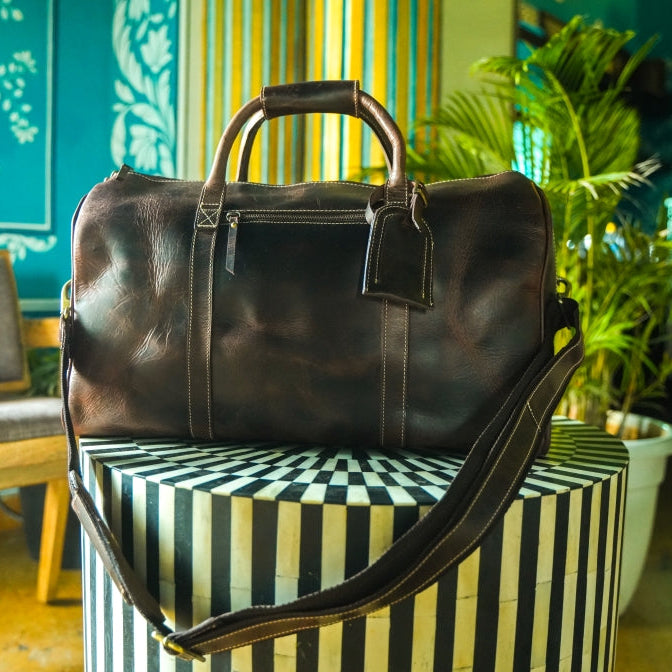 Brown Duffle without Shoe Compartment